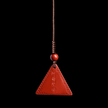 Collier pendentif calme Amitabha en pierres de Bouddha et cinabre