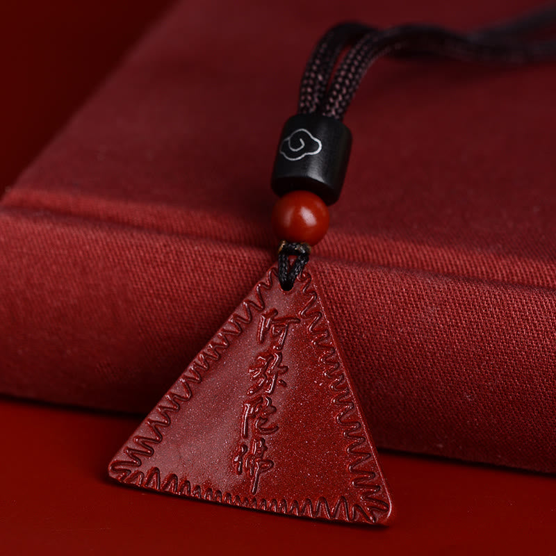 Collier pendentif calme Amitabha en pierres de Bouddha et cinabre