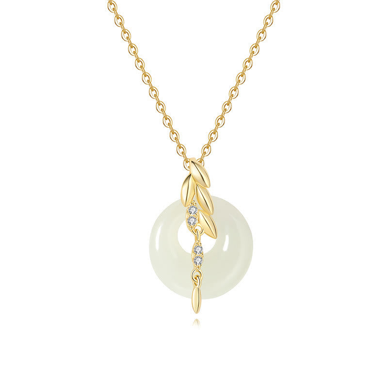 Collier avec pendentif porte-bonheur en argent sterling 925 et jade Hetian, pierres de Bouddha