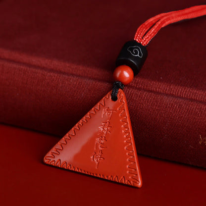 Collier pendentif calme Amitabha en pierres de Bouddha et cinabre