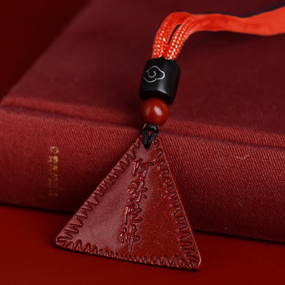 Collier pendentif calme Amitabha en pierres de Bouddha et cinabre