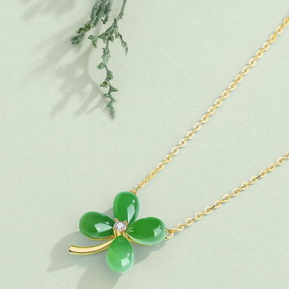 Collier avec pendentif porte-bonheur en argent sterling 925 et jade, pierres de Bouddha