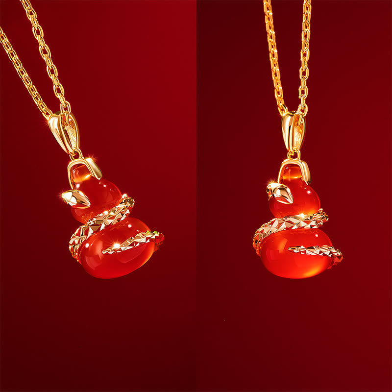 Collier et bracelet porte-bonheur en agate rouge et pierres de Bouddha, année du serpent 