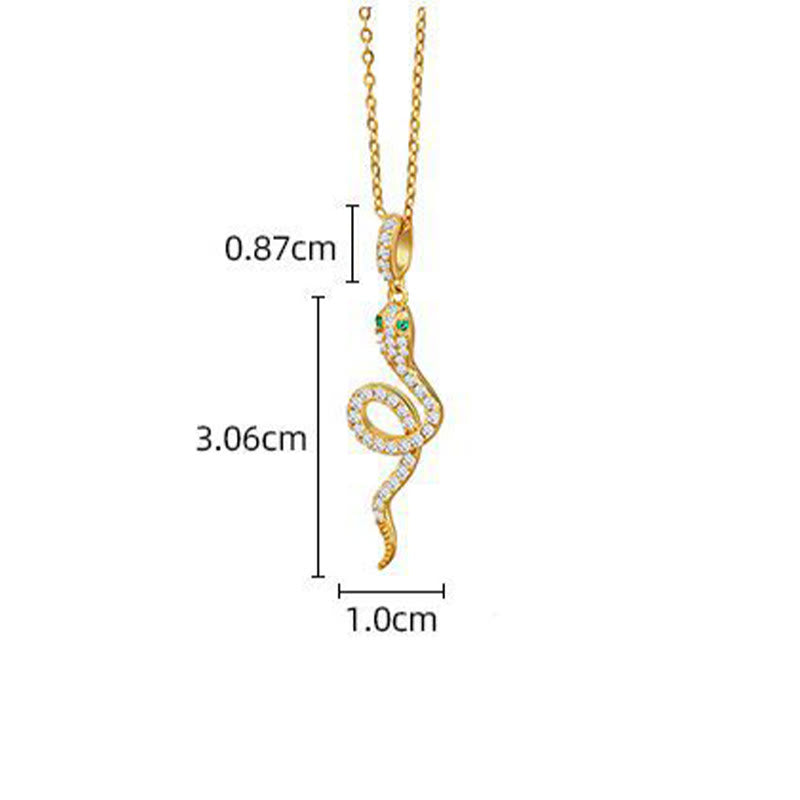 Collier pendentif de protection et de bénédiction en argent sterling 925 avec pierres de Bouddha, année du serpent aux yeux verts 