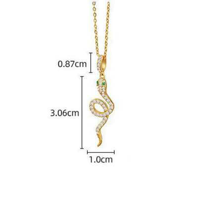 Collier pendentif de protection et de bénédiction en argent sterling 925 avec pierres de Bouddha, année du serpent aux yeux verts 