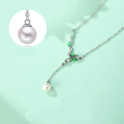 Collier pendentif de guérison en argent sterling 925 avec perles de Bouddha et pierres de Bouddha, année du serpent