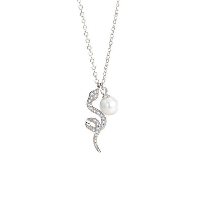 Collier avec pendentif en argent sterling 925 et perles de Bouddha, symbole de l'année du serpent et de la sincérité