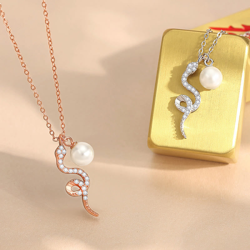 Collier avec pendentif en argent sterling 925 et perles de Bouddha, symbole de l'année du serpent et de la sincérité