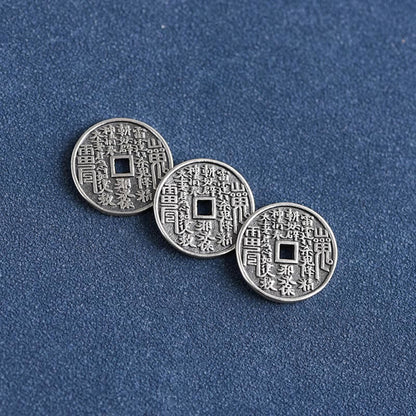 Bracelet de cheville tressé en argent sterling 925 avec pierres de Bouddha et protection des pièces