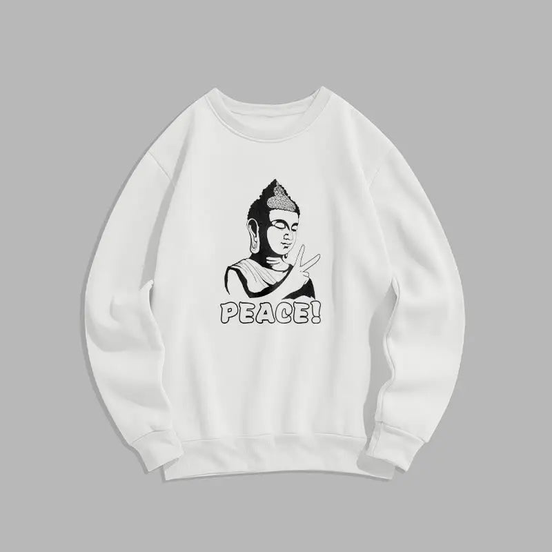 Buddha Stones Peace Fleece Lined Sweatshirt BS