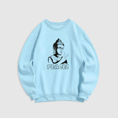 Buddha Stones Peace Fleece Lined Sweatshirt BS