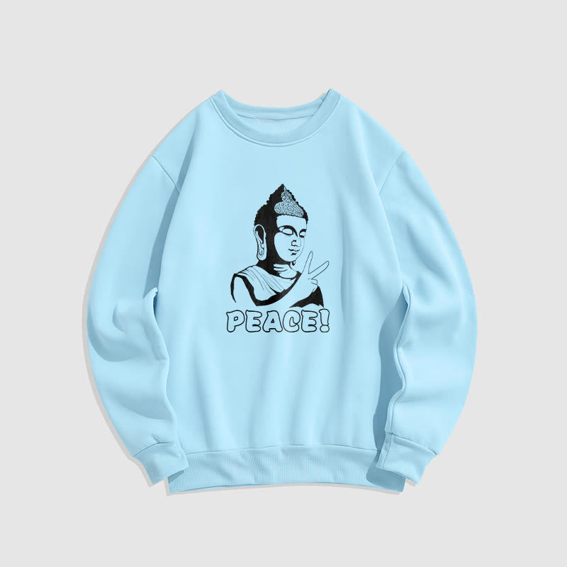 Buddha Stones Peace Fleece Lined Sweatshirt