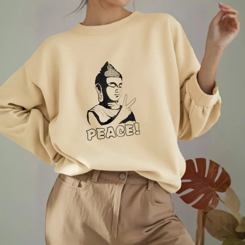 Buddha Stones Peace Fleece Lined Sweatshirt BS
