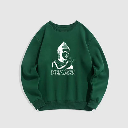 Buddha Stones Peace Fleece Lined Sweatshirt BS