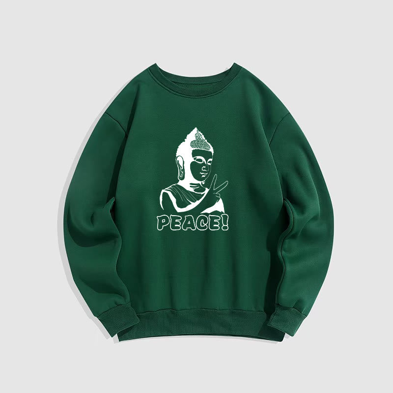 Buddha Stones Peace Fleece Lined Sweatshirt