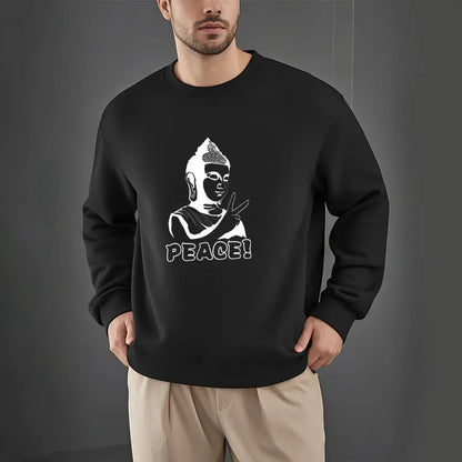 Buddha Stones Peace Fleece Lined Sweatshirt BS