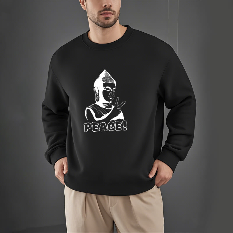 Buddha Stones Peace Fleece Lined Sweatshirt