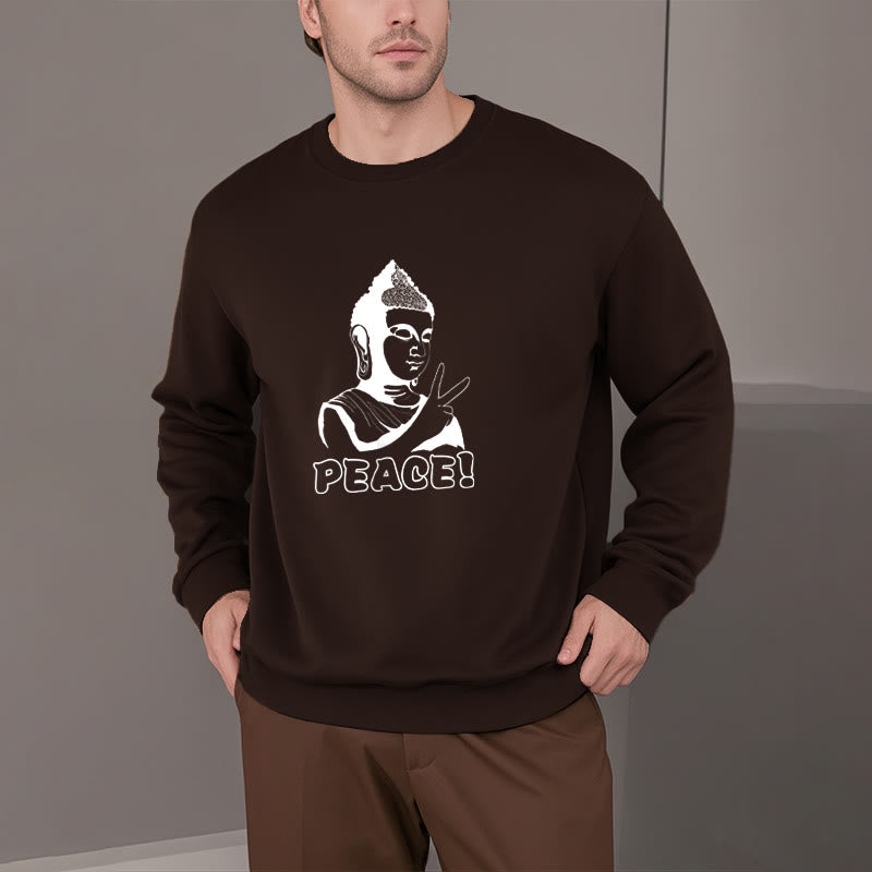 Buddha Stones Peace Fleece Lined Sweatshirt