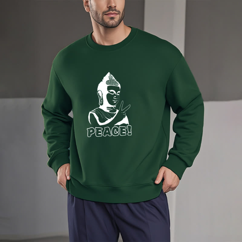 Buddha Stones Peace Fleece Lined Sweatshirt