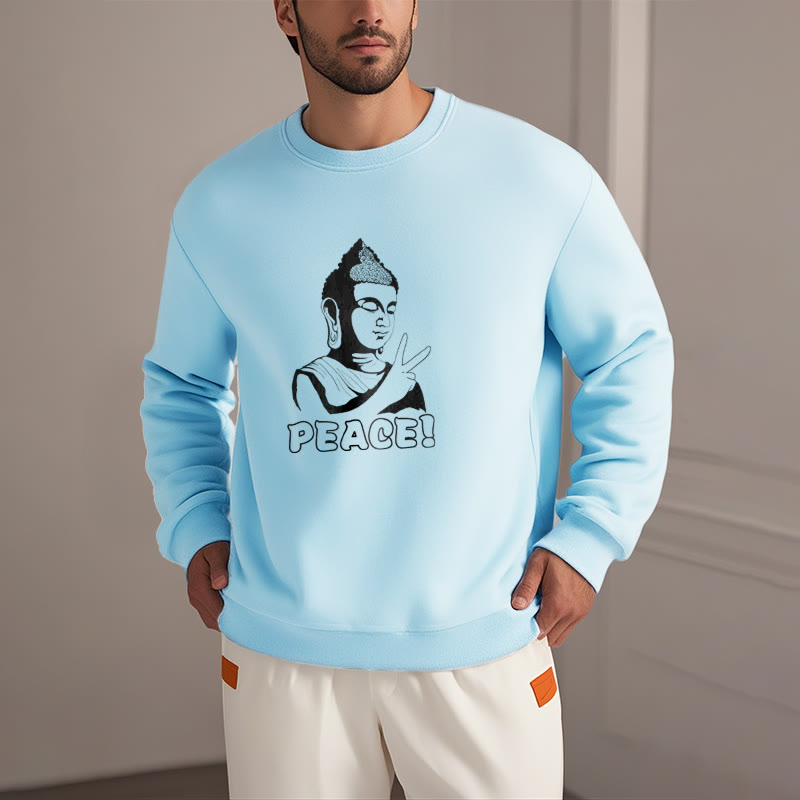 Buddha Stones Peace Fleece Lined Sweatshirt