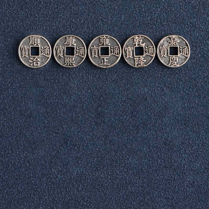 Bracelet de cheville tressé en argent sterling 925 avec cinq pièces impériales et pierres de Bouddha, cordon rouge, protection et chance