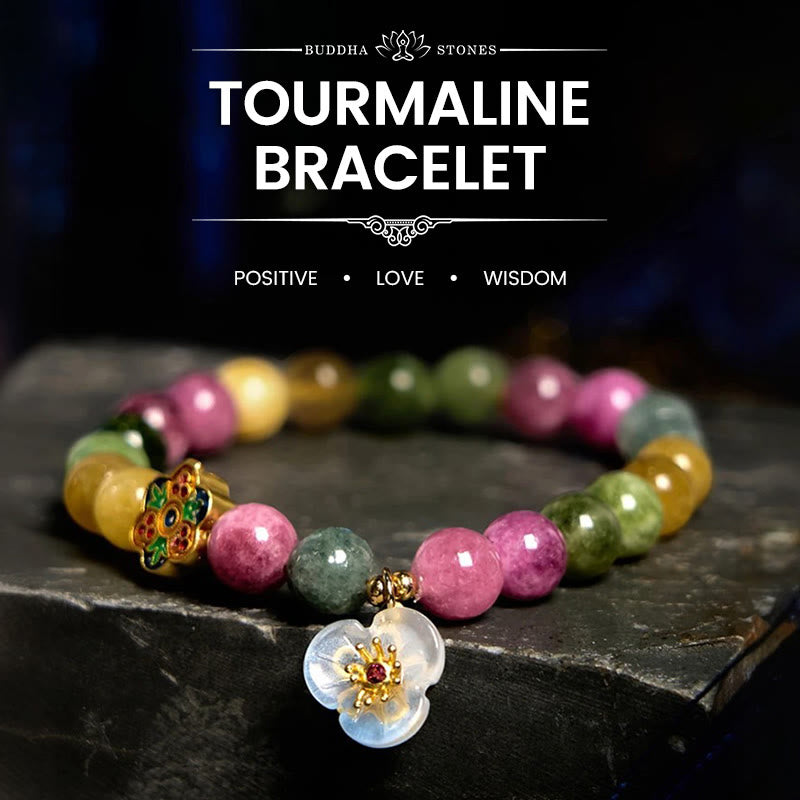 Positive Love Tourmaline Flower Bracelet