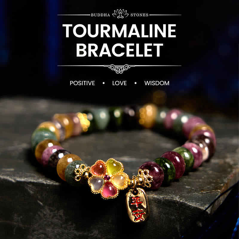 Bracelet Love Wisdom Tourmaline Jade Safe And Well 