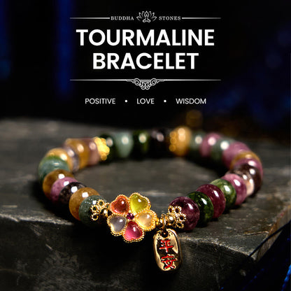 Bracelet Love Wisdom Tourmaline Jade Safe And Well 