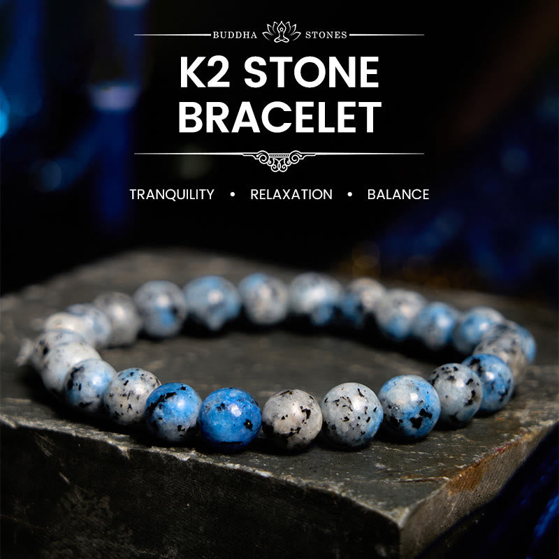 Bracelet en pierre K2 Relaxation et Équilibre 
