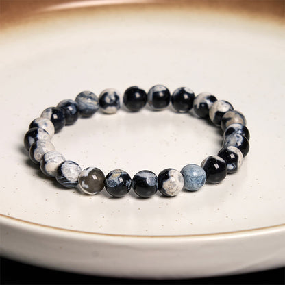 Bracelet de protection en agate orque et pierre de Bouddha