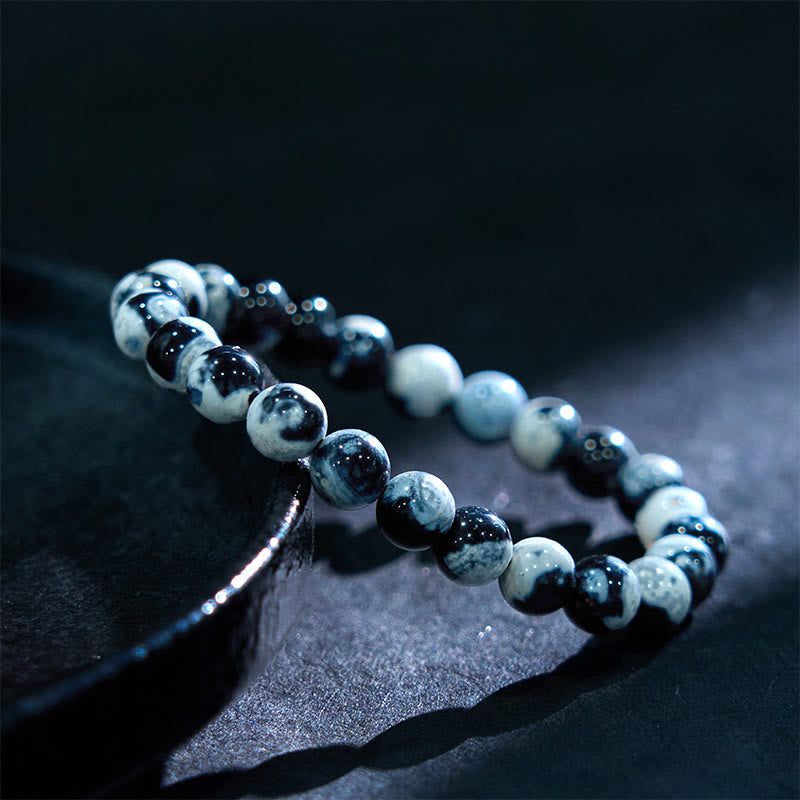 Bracelet de protection en agate orque et pierre de Bouddha