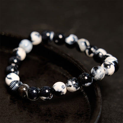 Bracelet de protection en agate orque et pierre de Bouddha