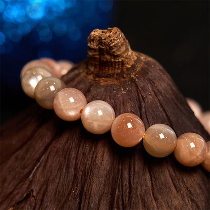 Bracelet positif en pierre de soleil et pierres de Bouddha 