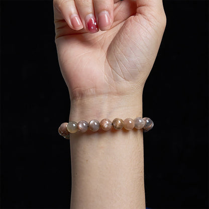 Bracelet en pierre de lune noire pour la purification et l'équilibre 