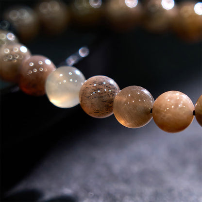 Bracelet en pierre de lune noire pour la purification et l'équilibre 