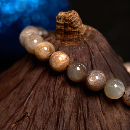 Bracelet en pierre de lune noire pour la purification et l'équilibre 