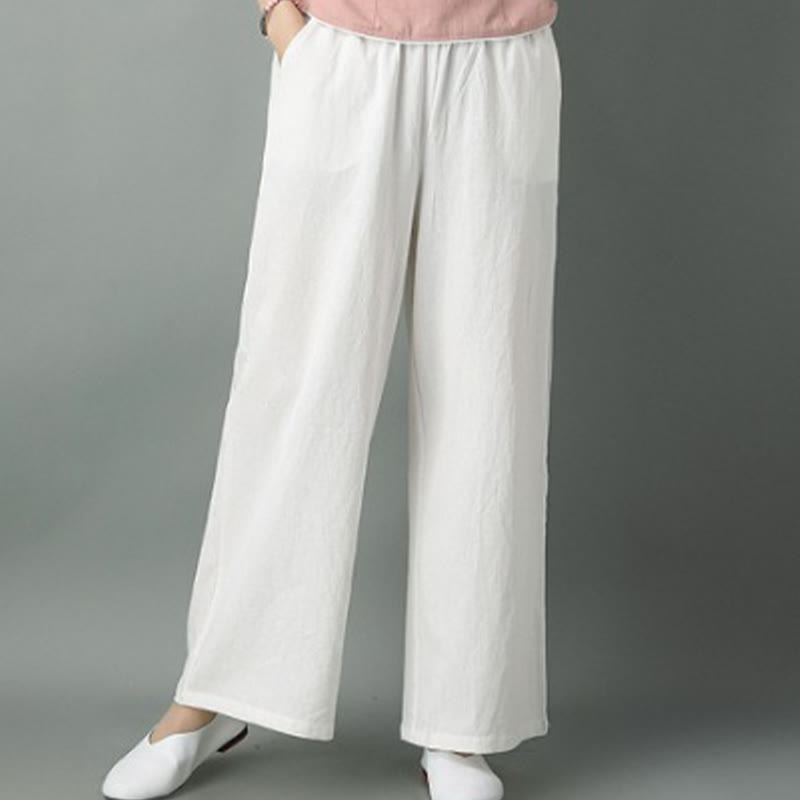 Chemise à manches longues et boutons grenouille pour femme Buddha Stones, pantalon large, vêtement de méditation en coton 