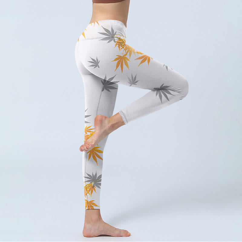 Buddha Stones Maple Gym Leggings Women's Yoga Pants