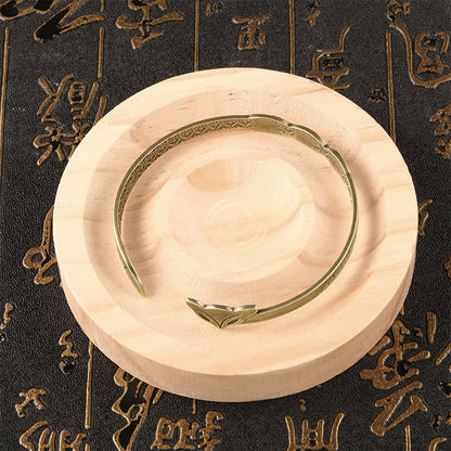Bracelet porte-bonheur en cuivre avec tête de renard et pierres de Bouddha « Je t'aime pour toujours »