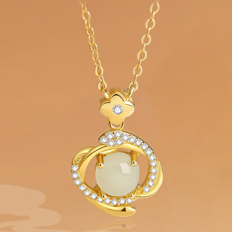Collier pendentif en argent sterling 925 avec pierres de Bouddha et jade Hetian, année du serpent, abondance