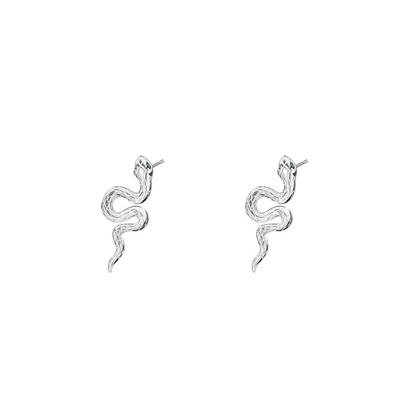 Ensemble collier et boucles d'oreilles en argent sterling 925 avec pierres de Bouddha et symbole de l'année du serpent