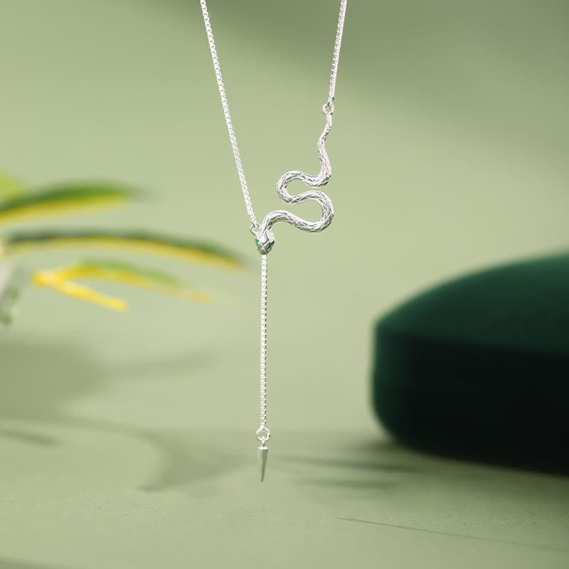 Ensemble collier et boucles d'oreilles en argent sterling 925 avec pierres de Bouddha et symbole de l'année du serpent