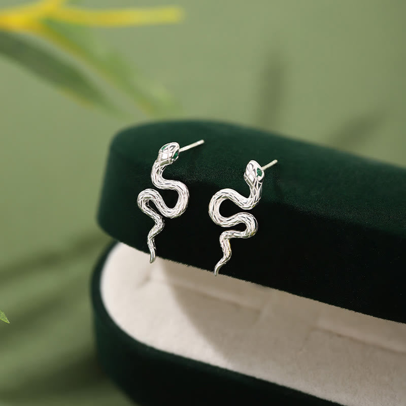 Ensemble collier et boucles d'oreilles en argent sterling 925 avec pierres de Bouddha et symbole de l'année du serpent