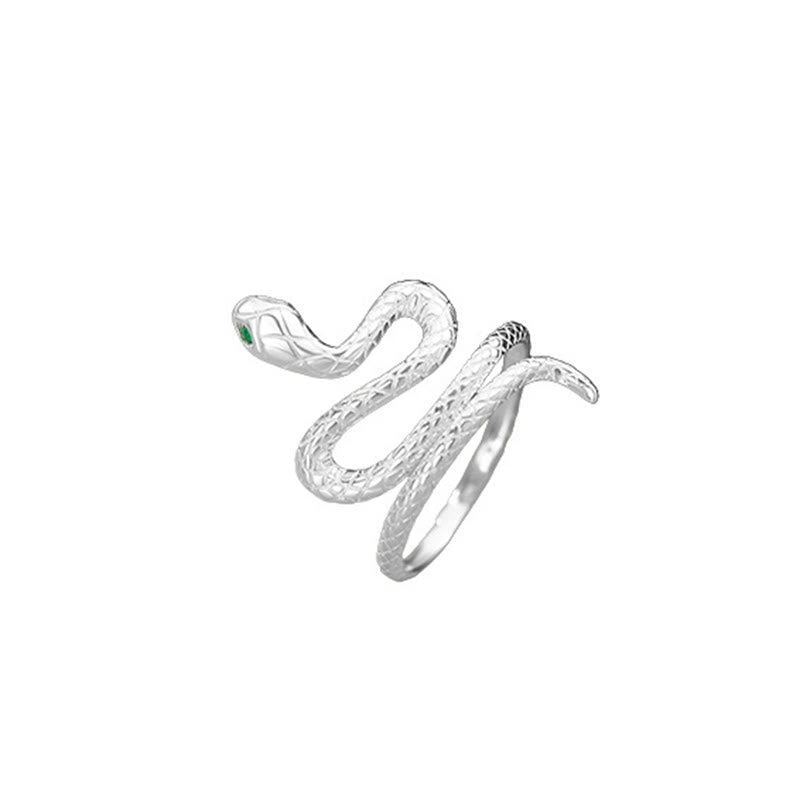 Ensemble collier, bague, pendentif et boucles d'oreilles en argent sterling 925 avec pierres de Bouddha, Année du Serpent