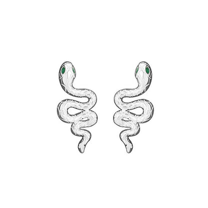 Ensemble collier, bague, pendentif et boucles d'oreilles en argent sterling 925 avec pierres de Bouddha, Année du Serpent