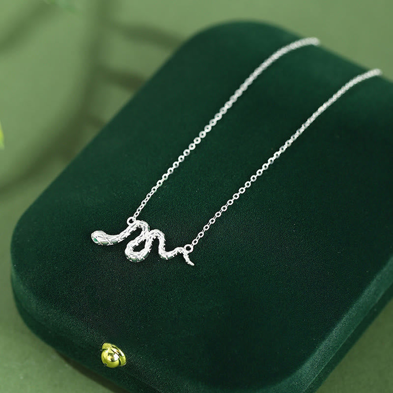 Ensemble collier, bague, pendentif et boucles d'oreilles en argent sterling 925 avec pierres de Bouddha, Année du Serpent