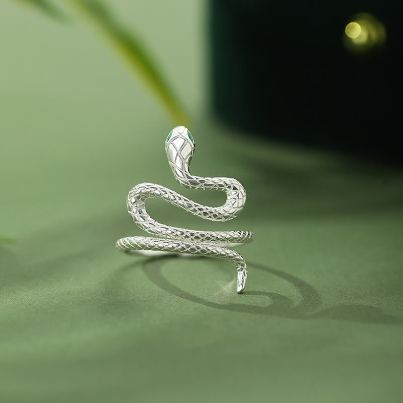 Ensemble collier, bague, pendentif et boucles d'oreilles en argent sterling 925 avec pierres de Bouddha, Année du Serpent