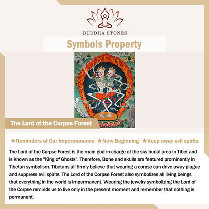 Buddha Stones The Lord Of The Corpse Forest Copper Double Skull Keep Away Evil Spirits Cuff Bracelet Bangle
