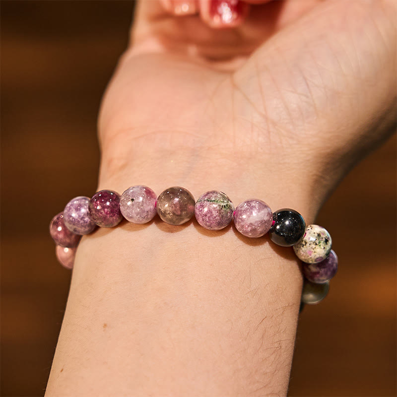 Bracelet positif en tourmaline arc-en-ciel Buddha Stone