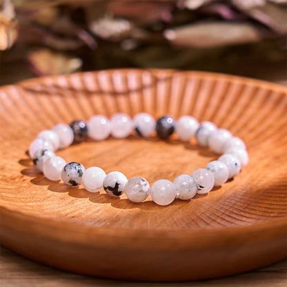 Bracelet d'harmonie en pierre de lune arc-en-ciel Bouddha Stone